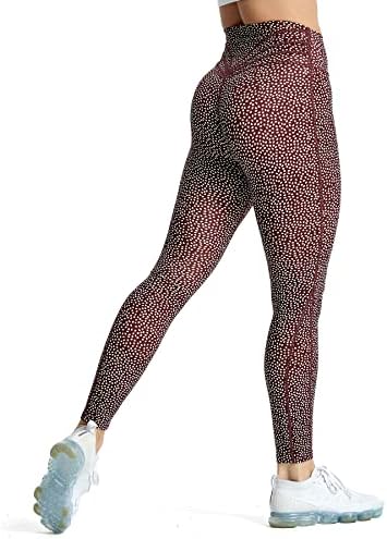 Aoxjox Yüksek Belli Egzersiz Tayt Kadınlar için Sıkıştırma Karın Kontrol Trinity Tereyağlı Yumuşak Yoga Pantolon 27