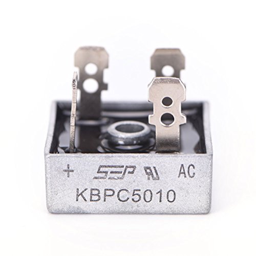 KBPC5010 Köprü Doğrultucu Diyot 50A 1000 V KBPC Tek Fazlı Tam Dalga 50 Amp Elektronik Silikon Diyotlar (2 paketi) Envistia