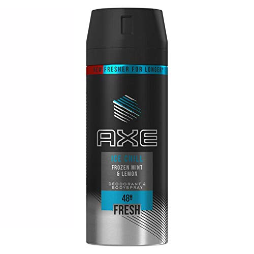 Erkekler Deodorant Vücut Spreyi için 3 Paket Axe Ice Chill, 150ml (5.07 oz)