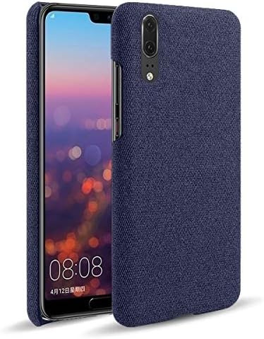 Huawei P20 için SHUNDA Kılıf, Ultra İnce Keçe Kumaş Anti-Parmak İzi Koruma Kapağı için Huawei P20-Mavi
