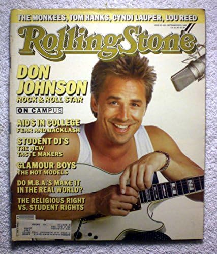 Don Johnson-Rolling Stone Dergisi- 483-25 Eylül 1986-Üniversitede Aıds, Öğrenci DJ'leri, Göz Alıcı Erkekler: Sıcak Modeller,