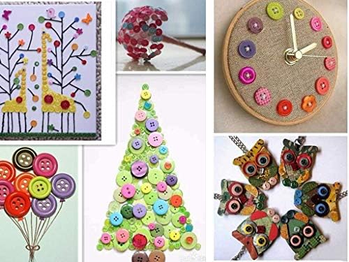 Naler 750 adet Çeşitli Boyut Karışık Renk Reçine Düğmeler 2 ve 4 Delik Yuvarlak Zanaat Düğmeleri Dikiş DIY El Sanatları çocuk