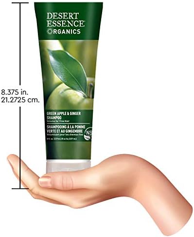 Desert Essence Yeşil Elma ve Zencefil Şampuan ve Saç Kremi Paketi - 8 Fl Ons - İnce Saçlar için Hacim-Doğal-Derin Nemlendirici-Antioksidanlar-Maca