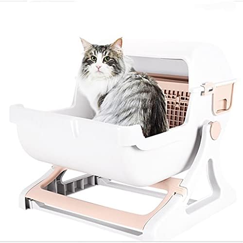 HMKGKJ Yarı-Otomatik Kediler kum kabı Hızlı Temizlik Lüks Kediler Tuvalet Tepsi Akıllı Pet Tuvalet Tepsi kum kabı Kapak Kapak