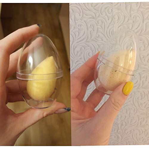 MEABEN 8 Parça Temizle Yumurta Şekli Güzellik Blender Tutucular Konteynerler Makyaj Sünger Puf Vaka Tutucular Standları Güzellik