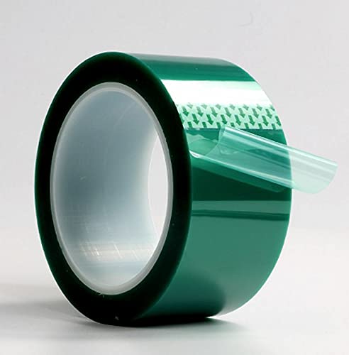 0.08 mm 2 X 72 Metre YÜKSEK Sıcaklık Yeşil Polyester Maskeleme ısı Bandı Toz Boya