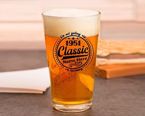 Prezzy Kişiselleştirilmiş Değil Eski Ben Klasik 1951 bira bardağı Vintage 71st Doğum Günü 71 Yaşında bira bardağı 16 oz