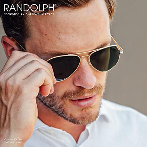 Randolph ABD / Concorde Klasik Aviator Güneş Gözlüğü Erkekler veya Kadınlar için %100 UV