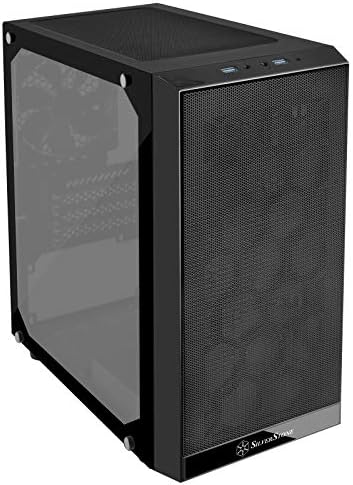 Silverstone SST-PS15B - G-Precision Mini Tower Micro ATX Bilgisayar Kasası, Temperli Cam, Siyah
