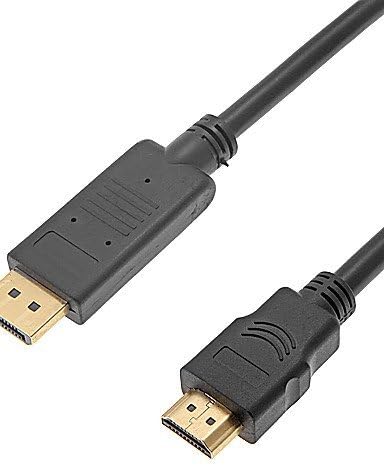 1.8 M 5.904 FT DisplayPort Erkek HDMI Erkek Bilgisayar TV Video Bağlantı Adaptörü Kablosu-Siyah