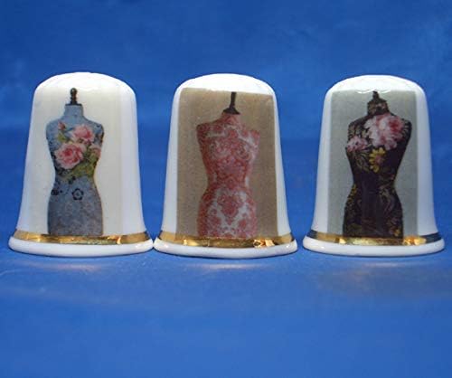 Porselen Porselen Koleksiyon - Üç Yüksük Seti-Dikiş Mankeni
