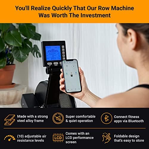 Kavrama Kürek Makineleri Ev Kullanımı için - Ultra Sessiz Kapalı Hava Kürekçi Makinesi ile 10 Direnç Seviyeleri, LCD ekran,