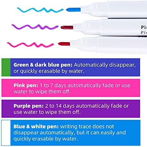 Kumaş İşaretleyiciler Kalemler, 6 Renk Suda Çözünür Silinebilir İşaretleme Kalemleri, 1 Adet Ölçer Dikiş Ölçme Aracı, 1 Yumuşak