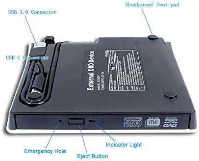 USB 3.0 ve USB-C 2in1 Taşınabilir Harici DVD CD Sürücüsü Asus ZenBook Pro Duo 13 14 15 S13 Flip S UX581 UX333 UX330UA UX333FA