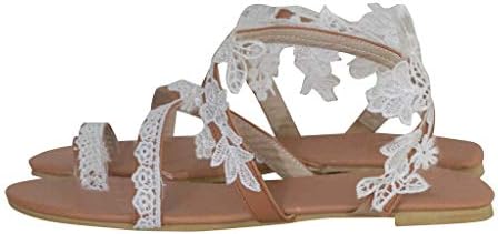 HİRİRİ Düz Düğün Sandalet Gelin Bohemian Terlik Kadınlar ıçin Dantel Beyaz Strappy Flip Flop Yaz Şık Ayakkabı Üzerinde Kayma