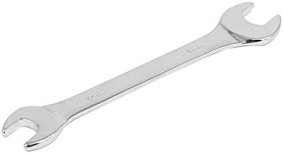 Sourcingmap a16091900ux0577 12mm 14mm Metal Çift U-Şekilli Open End Anahtarı Onarım Aracı, Gümüş Ton