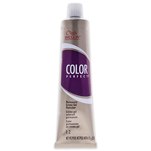 Wella Renk Mükemmel Kalıcı Krem Jel Haircolor-4a Orta Kül Kahverengi Tarafından Unisex için-2 Ons Saç Rengi, 2 Ons