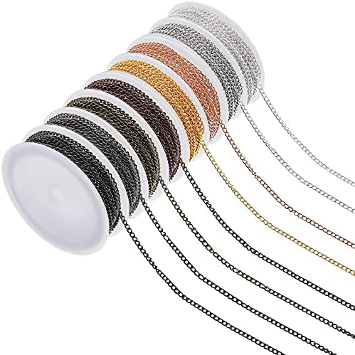 2.5 mm Takı Yapımı Zincirler Demir Twisted Kolye Zincirler Çok Renkli Bağlantı Kablosu Zincirler Tırmanmak Twisted Bağlantı