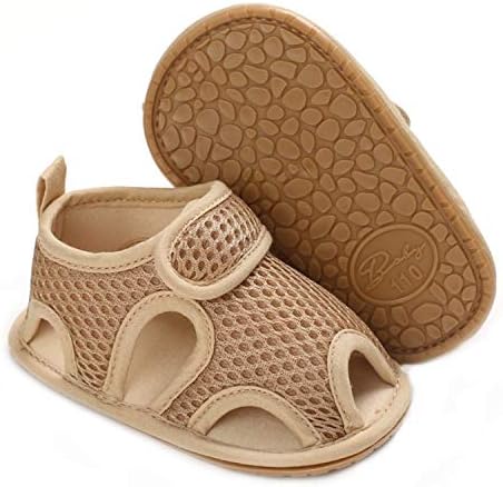 CAKOPEN Bebek Bebek Erkek Kız Spor Sandalet Hafif nefes Kaymaz Kauçuk Taban Açık Yaz Toddler Ilk yürüyüş ayakkabısı