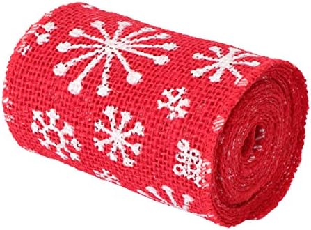 ABOOFAN 1 ADET Uzun Noel Keten Kumaş Rulo Dekoratif Noel Bez Rulo (Kırmızı) Noel Dekor