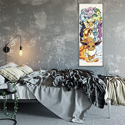Anime Kaydırma Poster-Kumaş Baskılar 100 cm x 40 cm / Prim ve Sanatsal Anime Tema Hediye / Japon Manga Asılı Duvar Sanat Odası