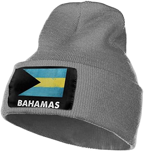 CHENFUI Bahamalar Bayrağı Kış Unisex Beanie Sıcak Kalın Örme Şapka Yumuşak Streç Kafatası Şapka