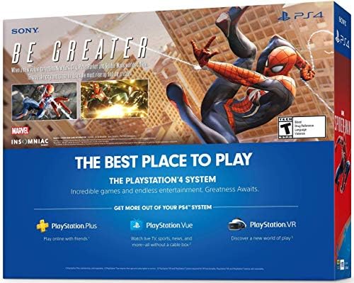 Sony Playstation 4 1TB Marvel'in Spider-Man Bonus Paketi w/Red Dead Redemption: Playstation 4 1TB Jet Siyah Konsol, Marvel'in
