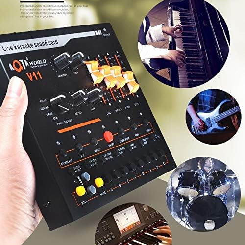 online Video Aksesuarları için V11 Canlı Yayın Ekipmanları Webcast Eğlence Flama Müzik Synthesizer Tuning Ses Kartı