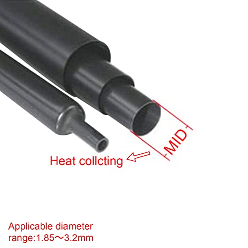 Othmro ısı Shrink boru, 3.5 mm Dia 2: 1 ısı Shrink Wrap kablo kılıfı Heatshrink Tüp 30mm Uzunluk Kırmızı Siyah 600 ADET