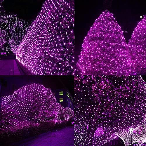 FOVKP-bağlanabilir netleştirme ışıkları su geçirmez, ağaçlar çalılar bahçe açık, 32.8 ft x 26ft 2600 LED 8 modları örgü peri