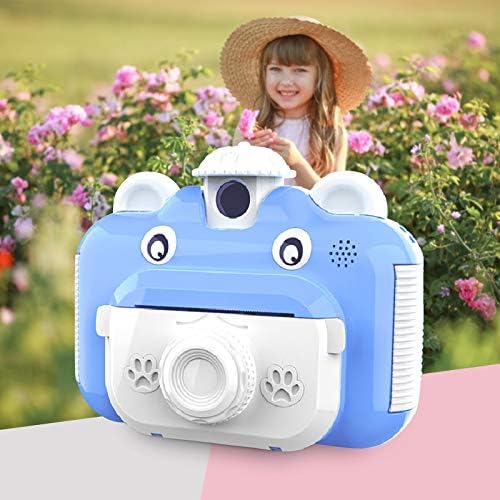 Niaviben Kamera Çocuklar için 1080P Çift Lens 2.4 inç Çocuk Kamera Anında Baskı Kamera Oyuncak Kamera Mavi