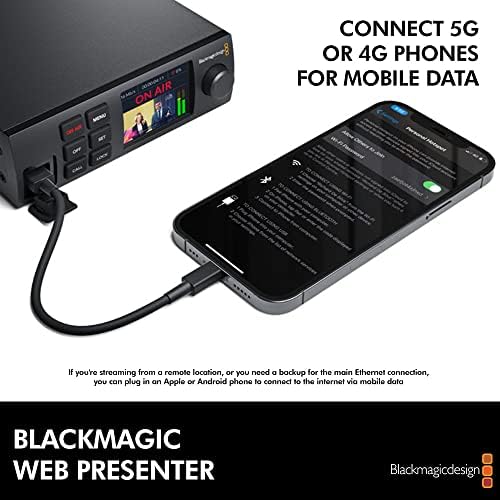 Blackmagic Design Web Sunucusu HD (BDLKWEBPTRPRO) Canlı Yayın Yayını için 12G-SDI Girişi W/ Deluxe Aksesuar Paketi