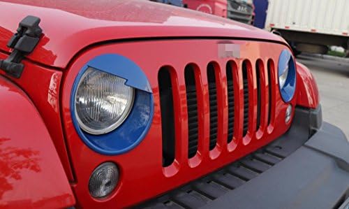 FMtoppeak 7 Renkler Araba Dış Accessaries Ön Kafa Lambası Far Dekorasyon Kapak Çıkartmalar Jeep Wrangler JK 2007-2017 ıçin