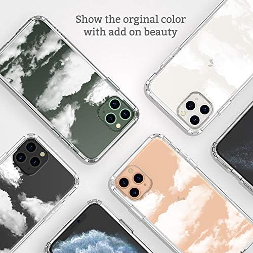 MOSNOVO Uyumlu için iPhone 11 Pro Durumda, temizle Beyaz Bulut Desen Baskı Tasarım Kız Kadın Erkek ile Şeffaf TPU Tampon Koruyucu
