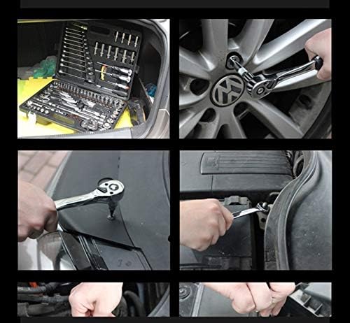 SHENYI Donanım Aracı Araba Tamir Aracı kutu seti Mekaniği Aracı Set El Aracı Set İçerir Anahtarı ve Cırcır Seti için Ev Garaj