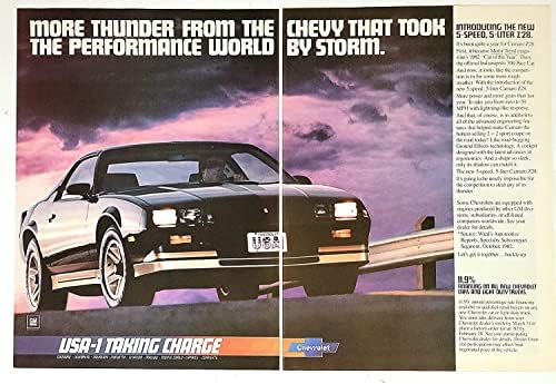 4 Orijinal Dergi Baskı Reklamından Oluşan Set: 1983 Chevy Camaro Z28, Yarışmanın Dokunamayacağı bir Chevrolet'i Elinize Alın,