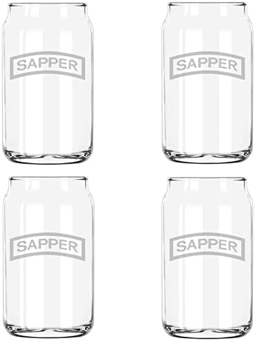 Sapper Tab Bölümü Kazınmış 5 Ons Bira Çeşnicibaşı Cam Paketi 4 [Dört]