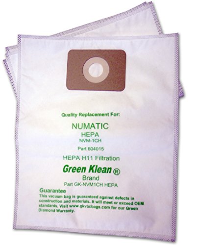 Yeşil Klean GK-NVM1CH Hepa Nacecare Numatic Henry Hepa Flo Filtre Torbaları için 130/180/200 Modelleri, Hepa H1Replacement