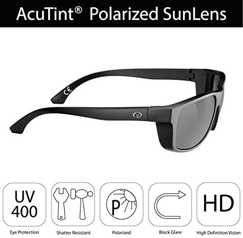 Uçan Balıkçı Kare Duval Polarize Güneş Gözlüğü ile AcuTint Lensler, UV Koruma, Balıkçılık ve Açık Hava Sporları için Mükemmel