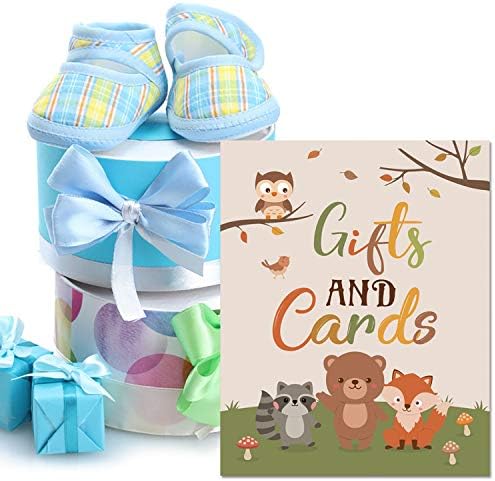 Woodland Bebek Duş Masa Süslemeleri Işaretleri, Woodland Bebek Duş Süslemeleri için Erkek Kız, Bebek Duş Centerpieces için