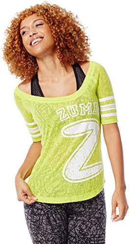 Zumba Fitness Kadın Takımı Gurur Tükenmişlik Tişörtü, Zumba Yeşili, XX-Large