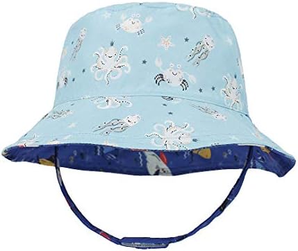 MaxNova Yürümeye Başlayan güneş şapkası Yaz UPF 50 + Çift Taraflı Aşınma Geri Dönüşümlü Kova Şapka Bebek için