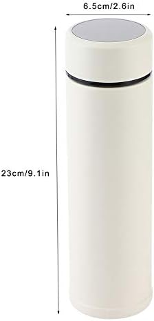 wmLzhen Paslanmaz Çelik Akıllı Flask, Sıcaklık Göstergesi ile Vakum Yalıtımlı Şişe, Araba Taşınabilir Termoslar Kupası (480